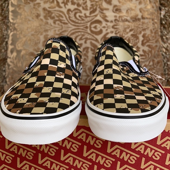 Vans Classic Slip-On Checkerboard Cmdsrt/Trwht WMN - Picture 13 of 16